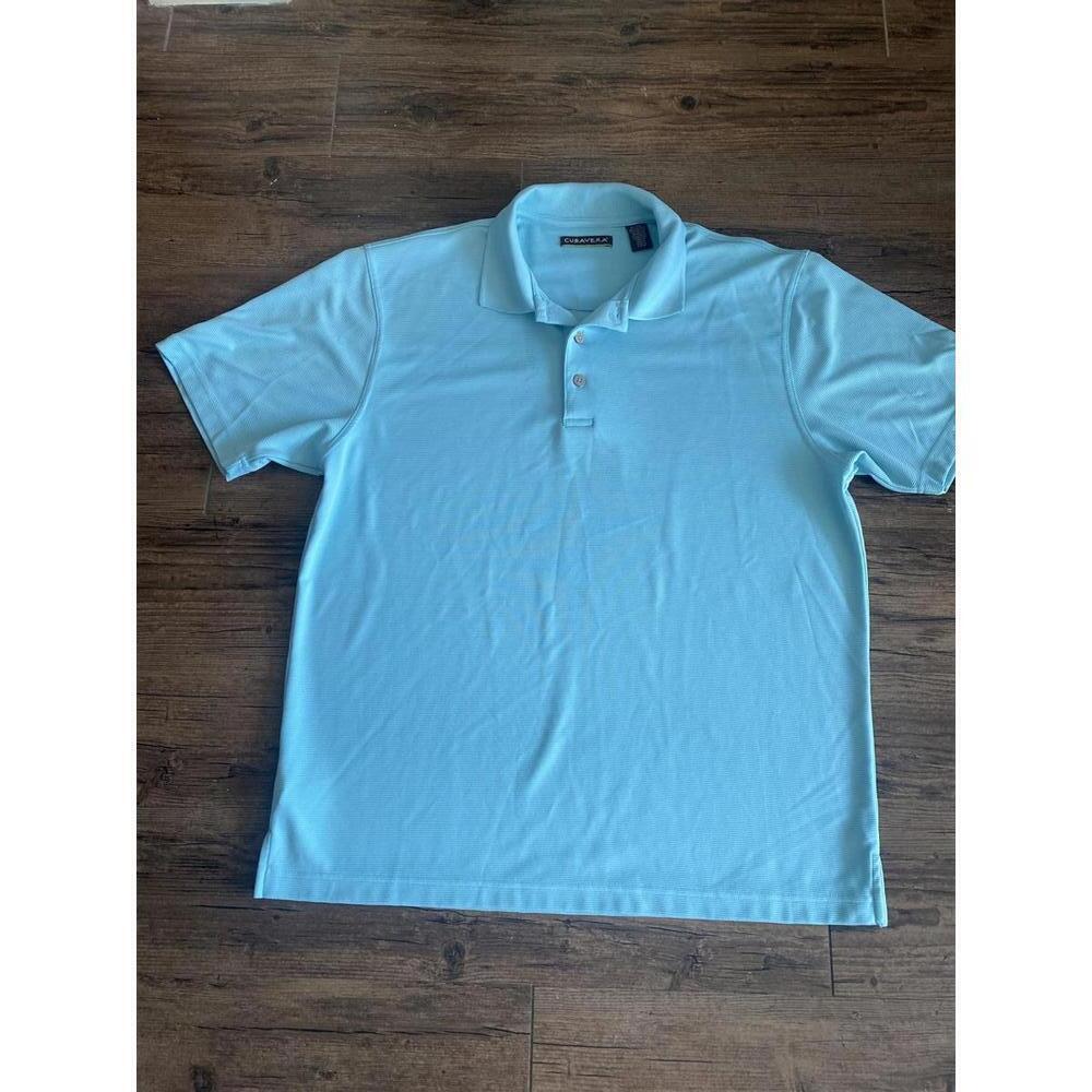Cubavera Men's Short Sleeve Polo Shirt - Aqua Blue